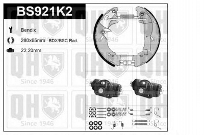 QUINTON HAZELL bs921k2 -  Комплект тормозов, барабанный тормозной механизм